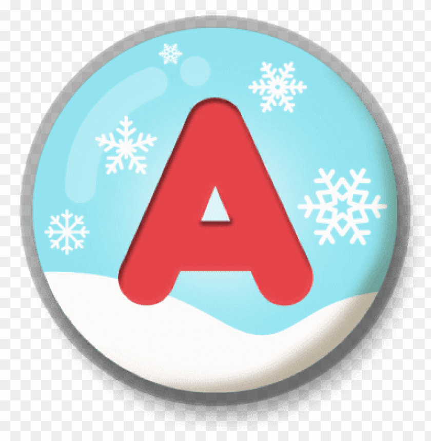 miscellaneous, letter roundlets, letter a snowy roundlet, 