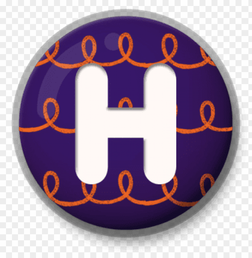 miscellaneous, letter roundlets, letter h festive roundlet, 