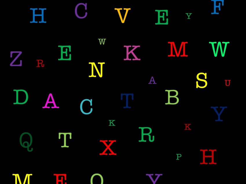 letters, alphabet, colorful, pattern