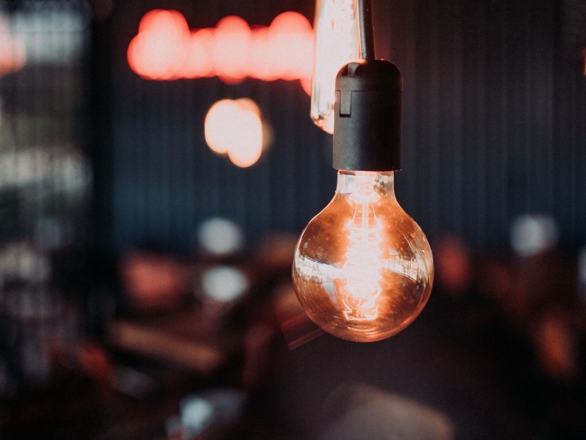 light bulb, electricity, lighting, blur, light