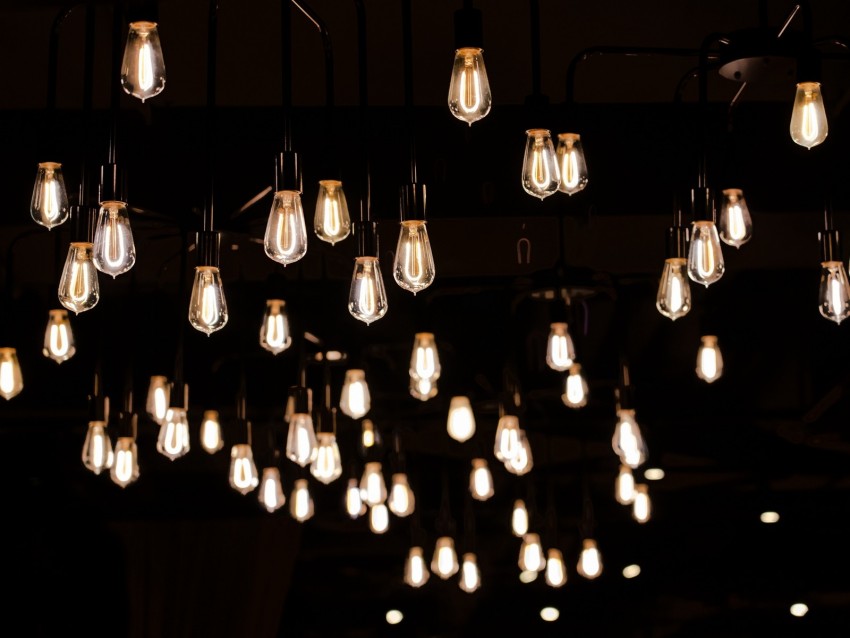 light bulbs, electricity, lighting, light, dark