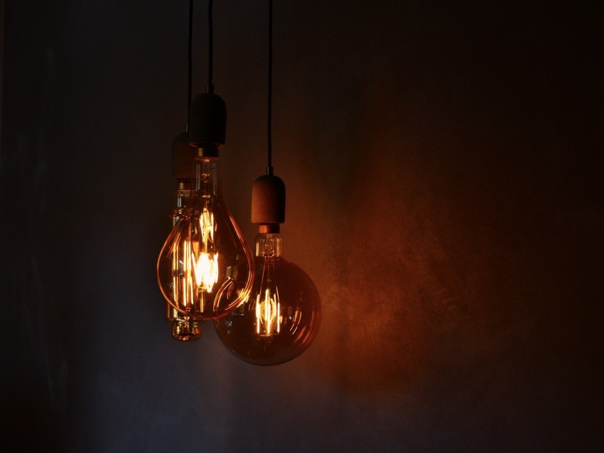 light bulbs, electricity, lighting, wall