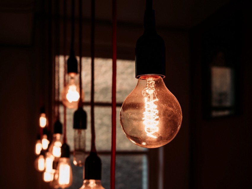 Light Bulbs Light Electricity Interior Loft Background