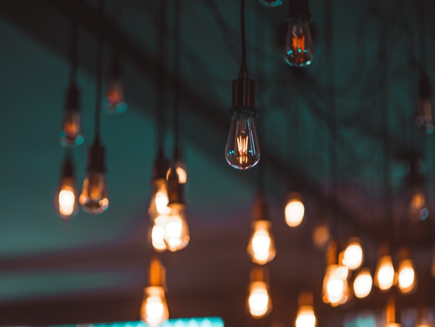 light bulbs, lighting, electricity, blur, ceiling