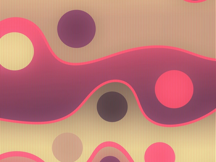 Lines Circles Sinuous Spots Colorful Pattern Background