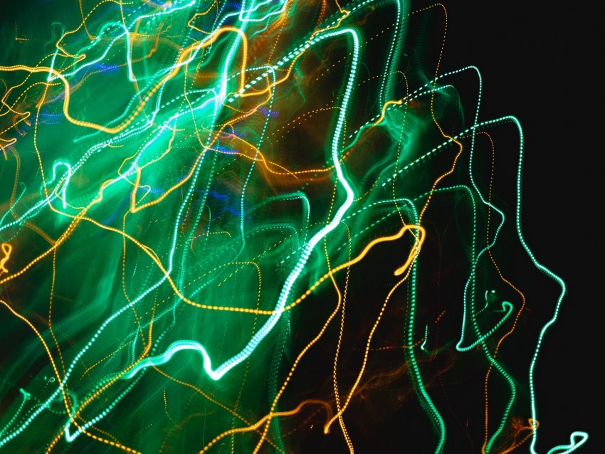 Lines Intermittent Glow Green Background