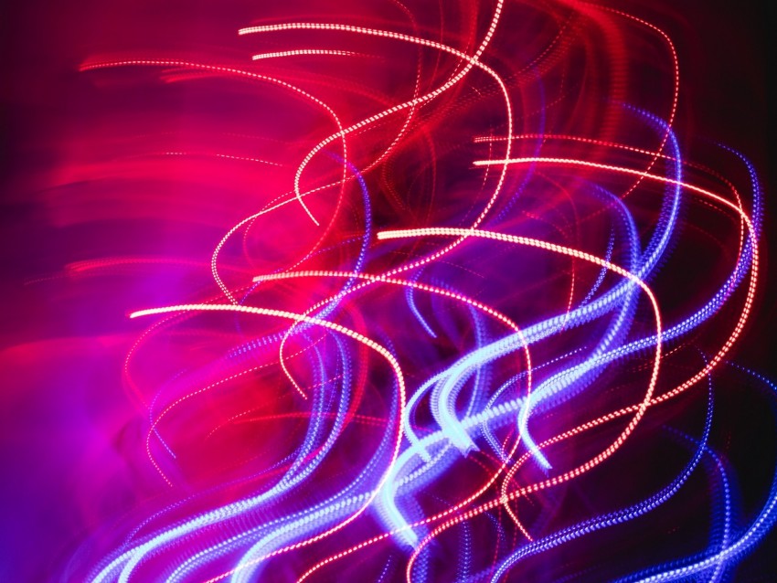 Lines Intermittent Glow Neon Wavy Red Background