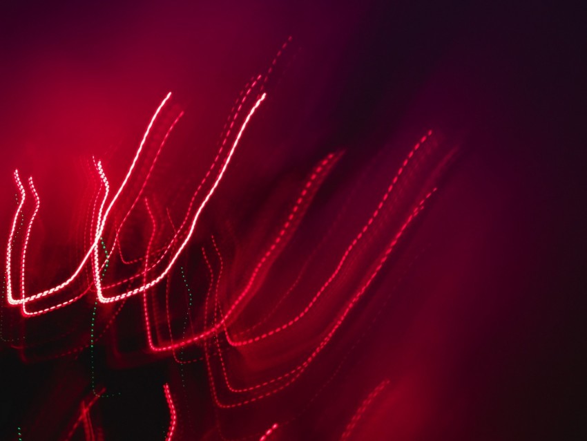 Lines Intermittent Neon Glow Red Background