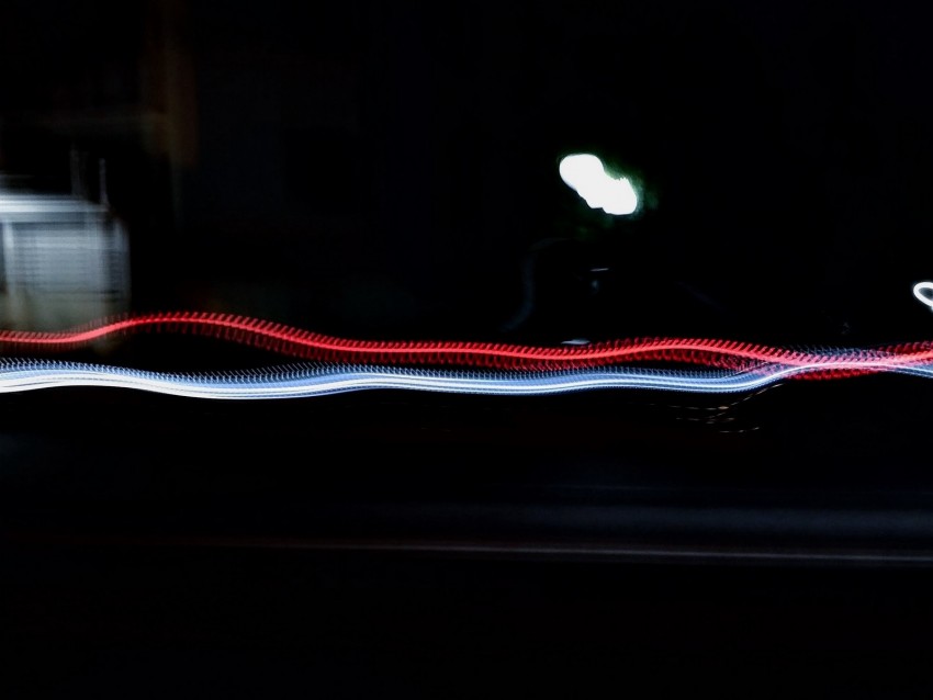 lines, light, long exposure, darkness, movement