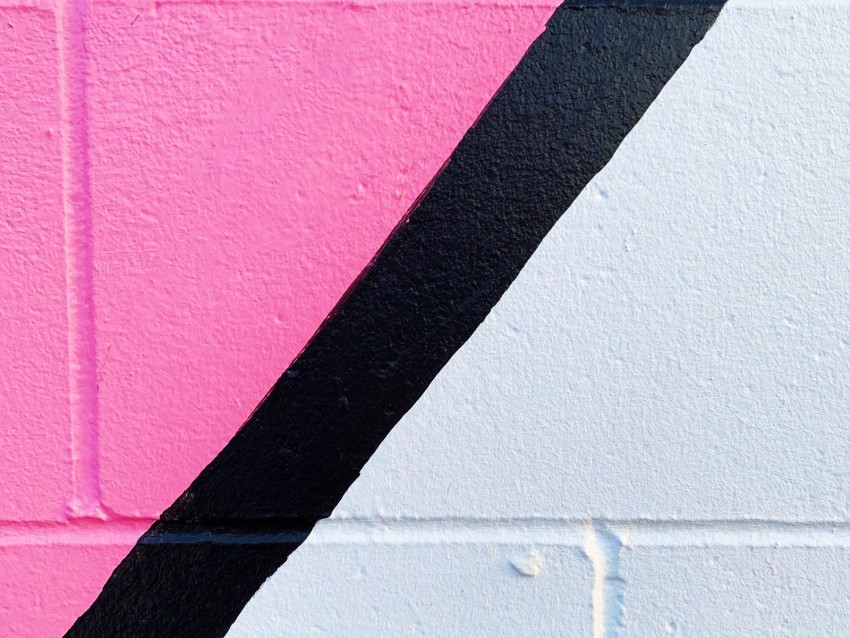 Lines Paint Wall Pink White Black Background