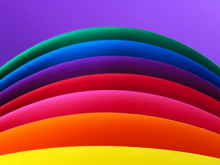 Lines Rainbow Multicolored Curved Background