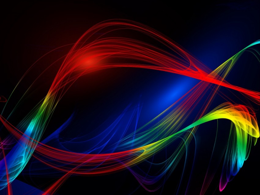 lines, wavy, multicolored, abstraction, plexus