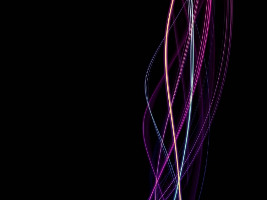 lines, wavy, twisted, multicolored