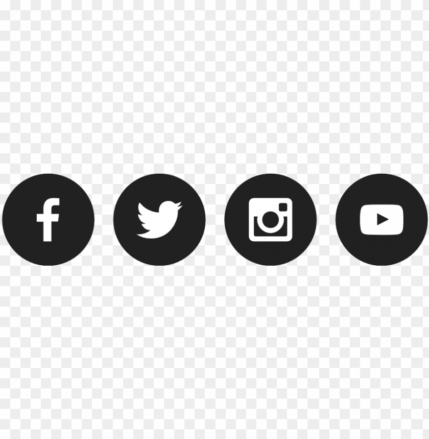 social media icons, black circle icons, Facebook symbol, Twitter symbol, Instagram logo, YouTube icon, graphic design