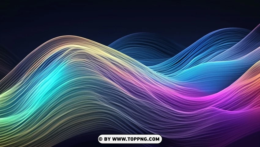 Lively Dynamic Waves In Motion 4k Wallpaper PNG Transparent Background