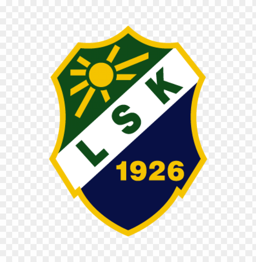 LSK logo, sports emblem, football club, 1926 founding, green and yellow colors