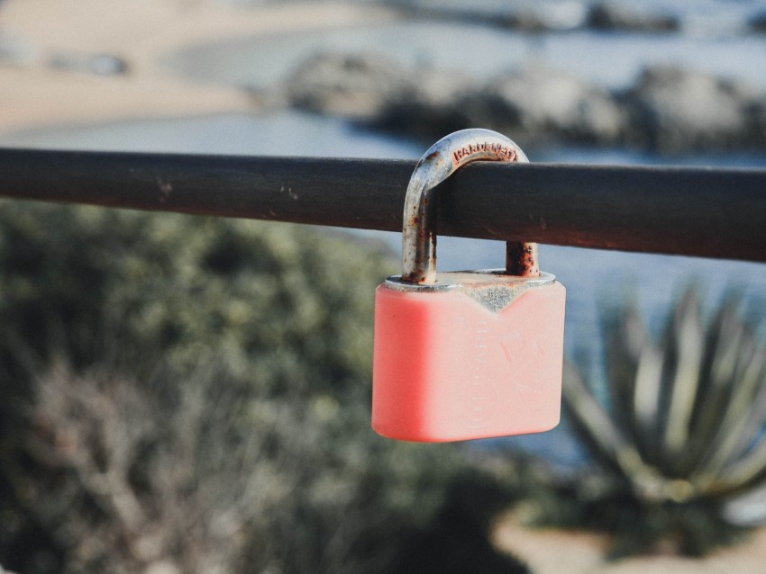 padlock, security, love lock, scenic view, metal object