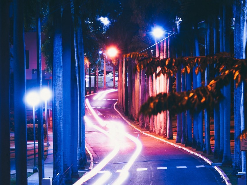 Long Exposure Road Night Markup Night City Background