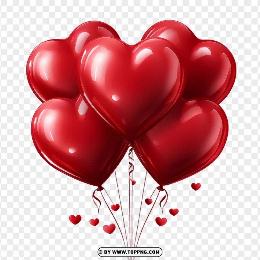 Love Balloons PNG Transparent Background