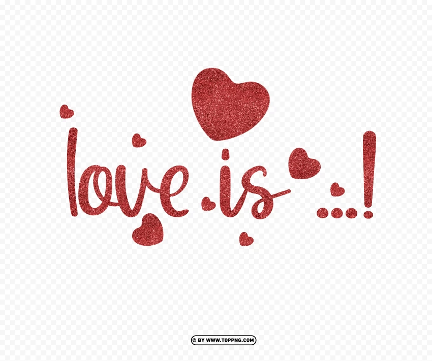 Love Is Words Text Expression PNG Transparent Background