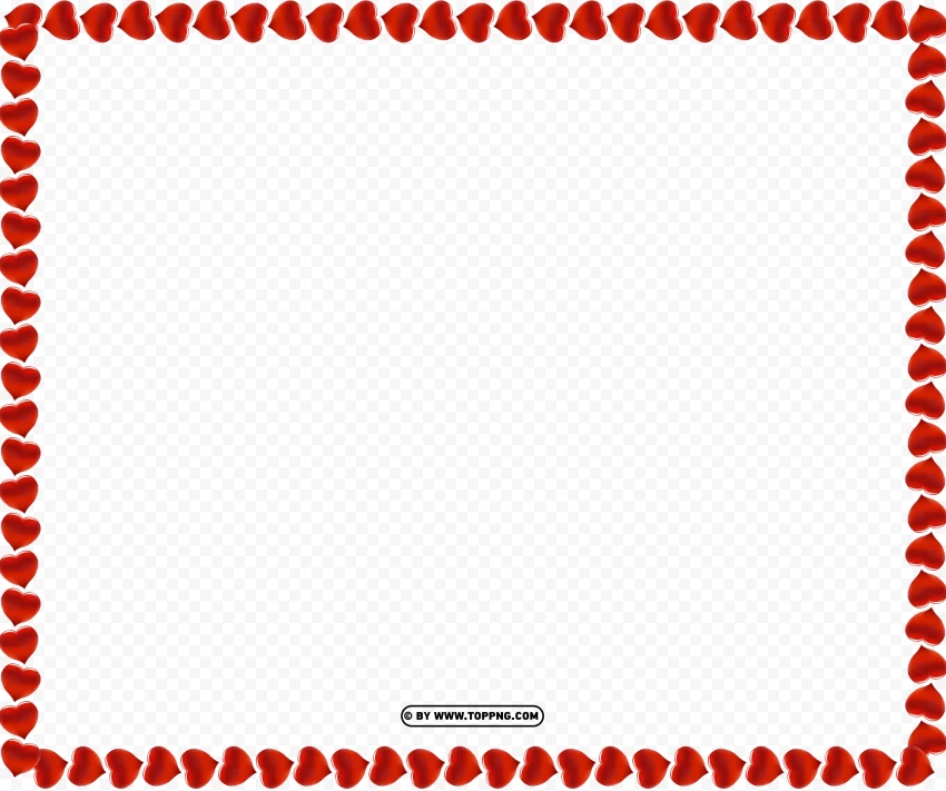 Lovely Valentines Day Frame PNG Transparent Background