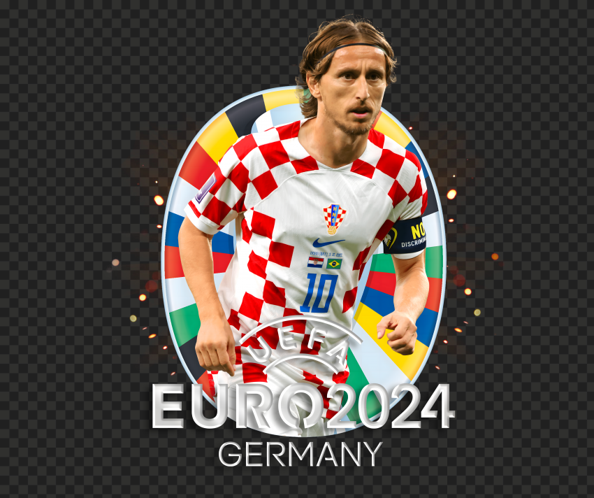 Luka Modric Footballer In Euro 2024 PNG Transparent Background