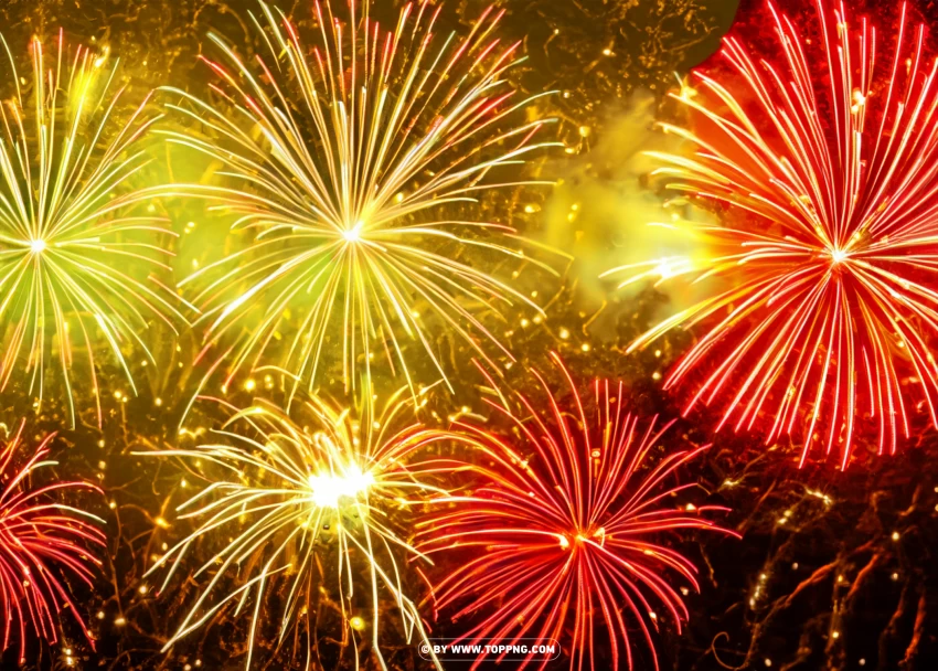 Magical Hd Gold Firework PNG Transparent Background