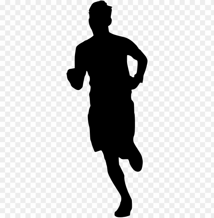 Stylized silhouette of a dog running in a transparent background PNG