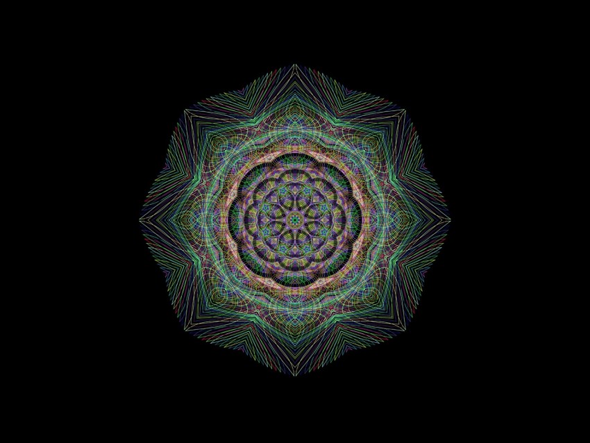 mandala, patterns, line art, prismatic, chromatic