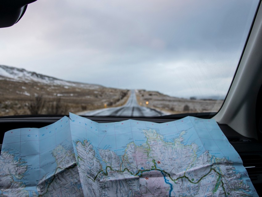 map, road, travel, trip