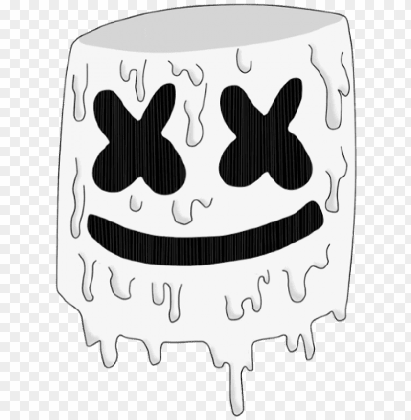 Marshmello Head PNG Transparent Background