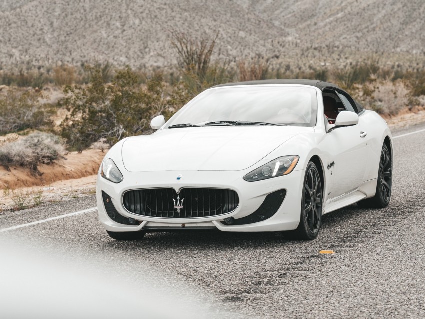 maserati grancabrio, maserati, car, sports car, convertible, white