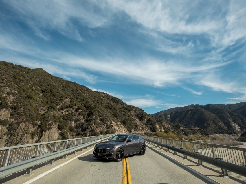 maserati levante, maserati, crossover, bridge, sky, mountains