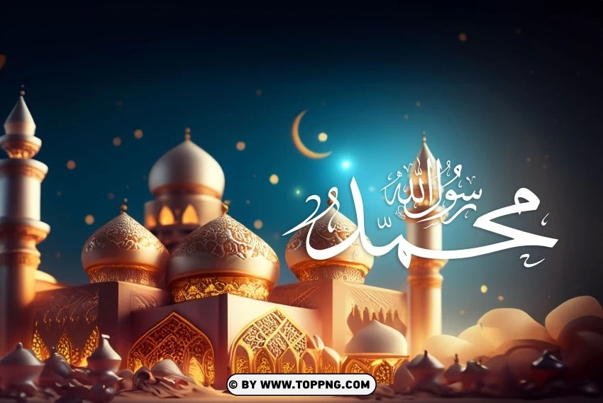 Mawlid Al-nabi Muhammad Vector Graphics High-quality Islamic PNG Transparent Background