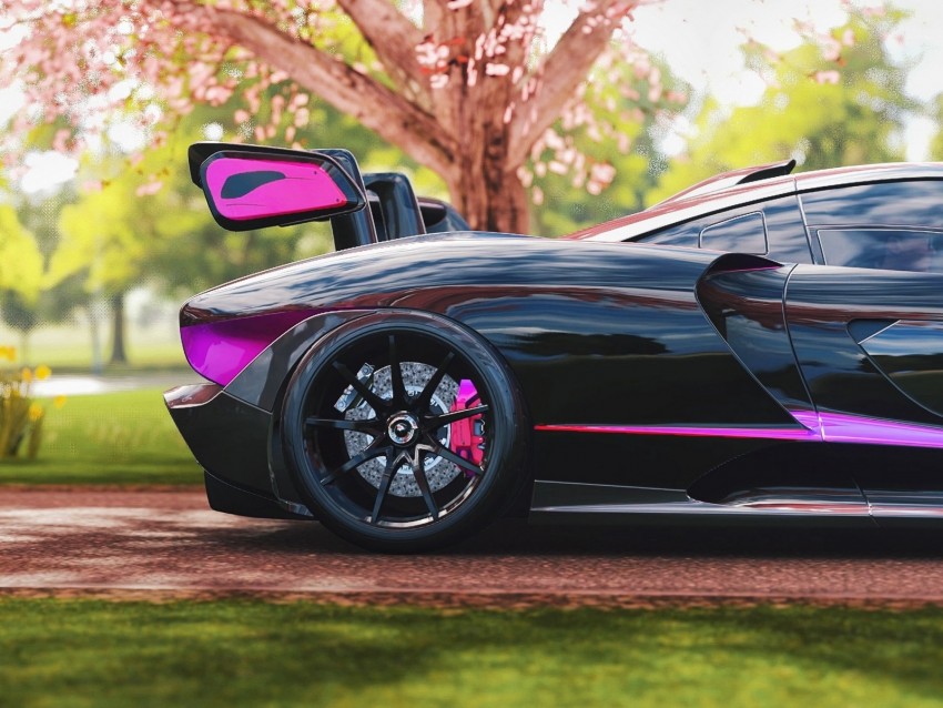 mclaren senna, mclaren, side view, sports car, racing, sakura