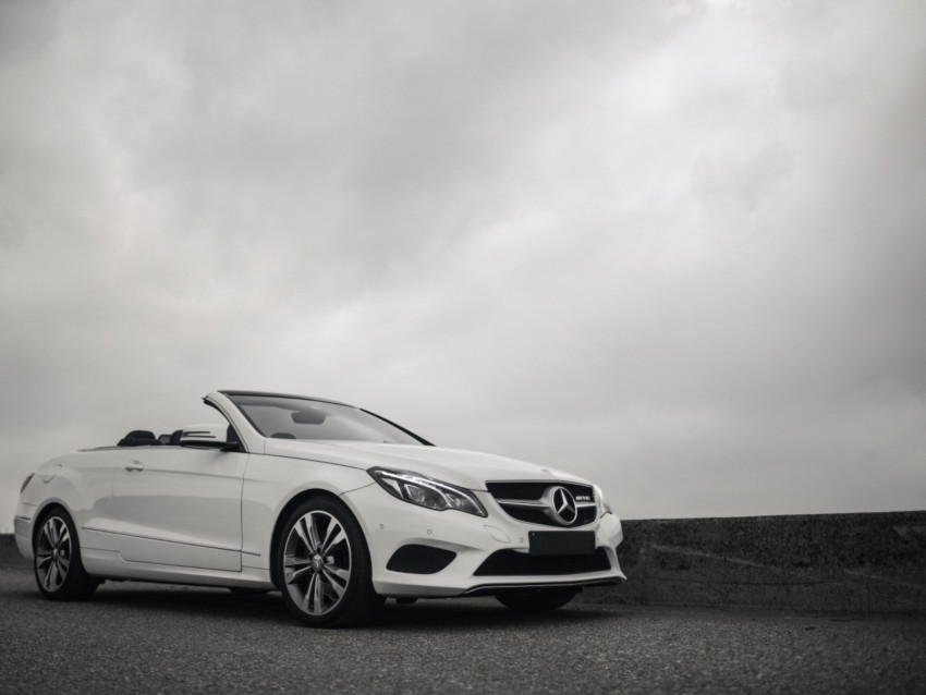 mercedes-benz e200, mercedes e-class, mercedes, white, convertible, car