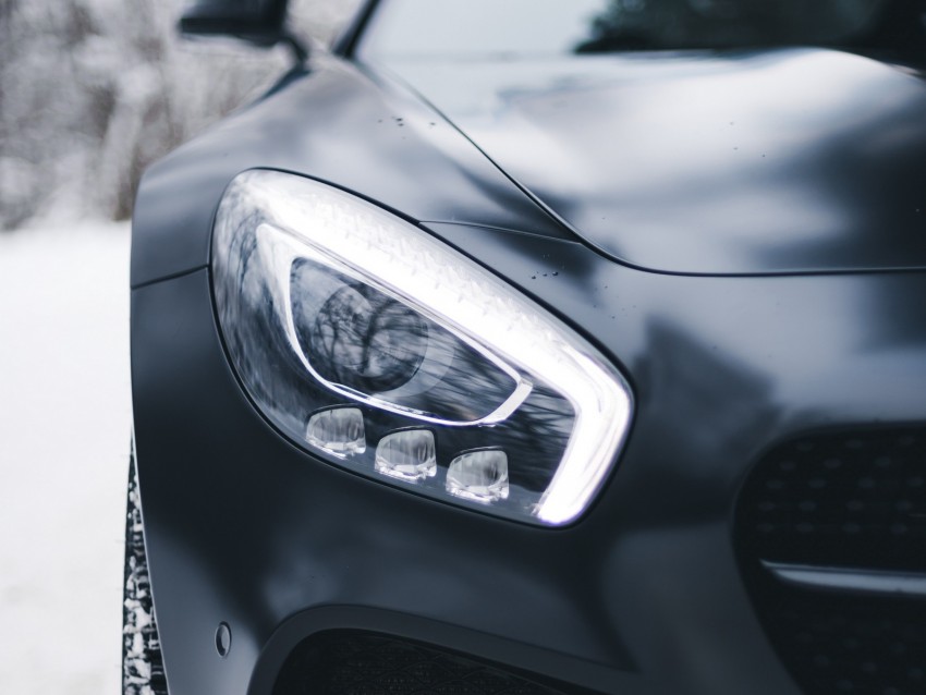 mercedes-benz, mercedes, headlight, black