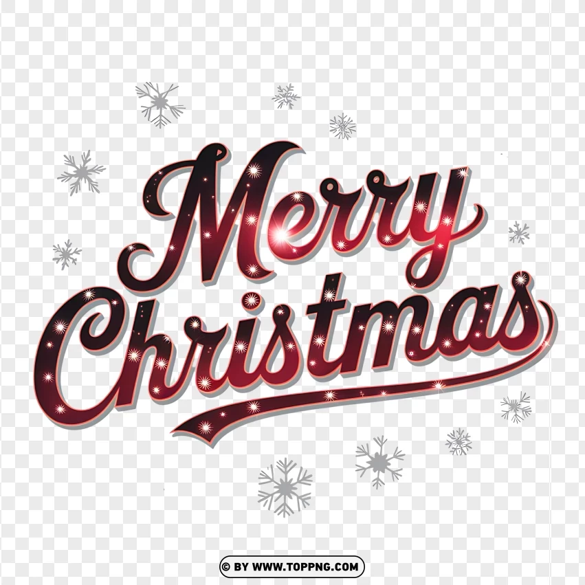 Merry Christmas Festive Holiday Greeting In Stylish Font PNG Transparent Background