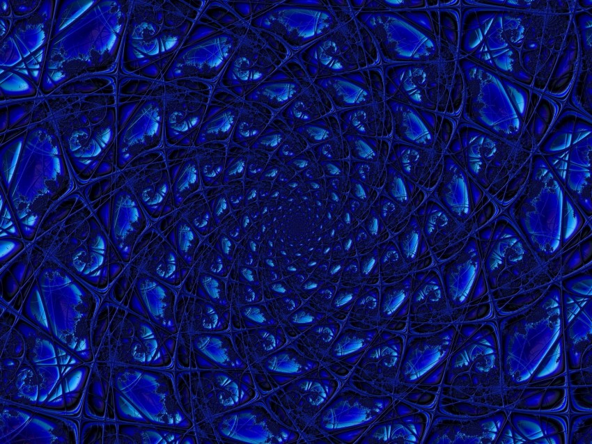 Mesh Blue Rotation Fractal Shape Background