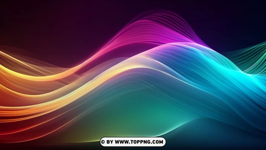 Mesmerizing Abstract Wave Lines In Motion 4k Wallpaper PNG Transparent Background