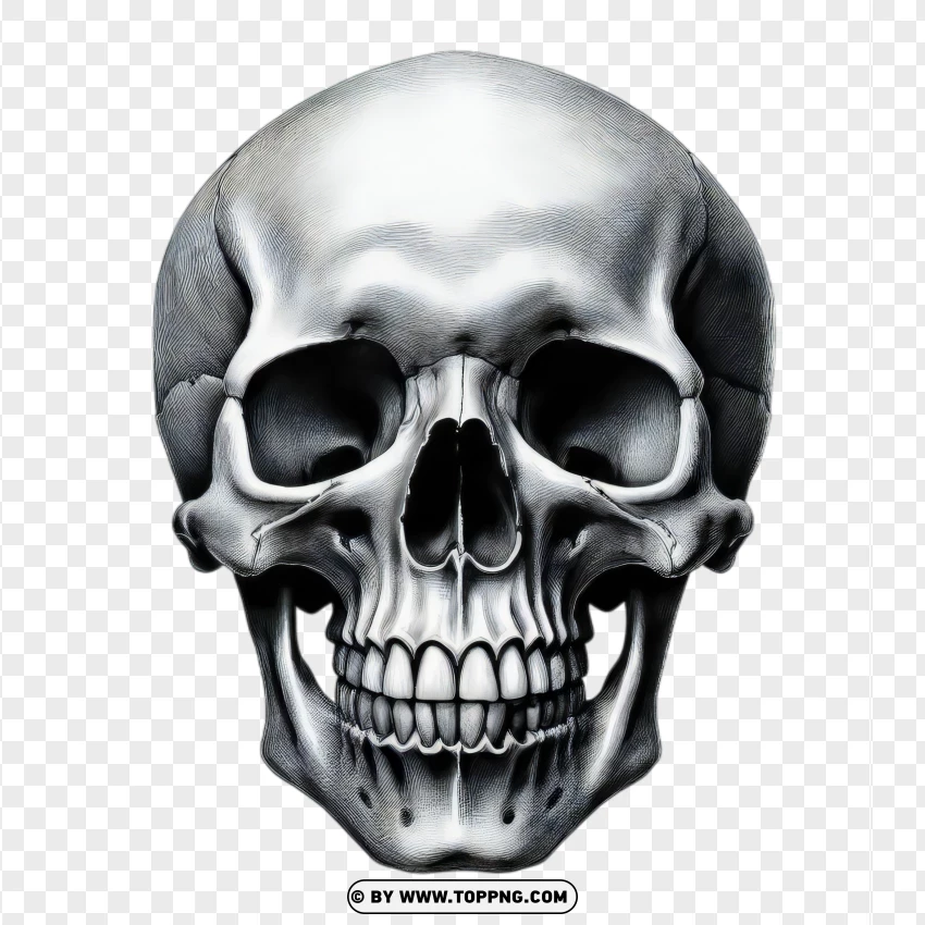 Metallic Skull Troll Face Image PNG Transparent Background