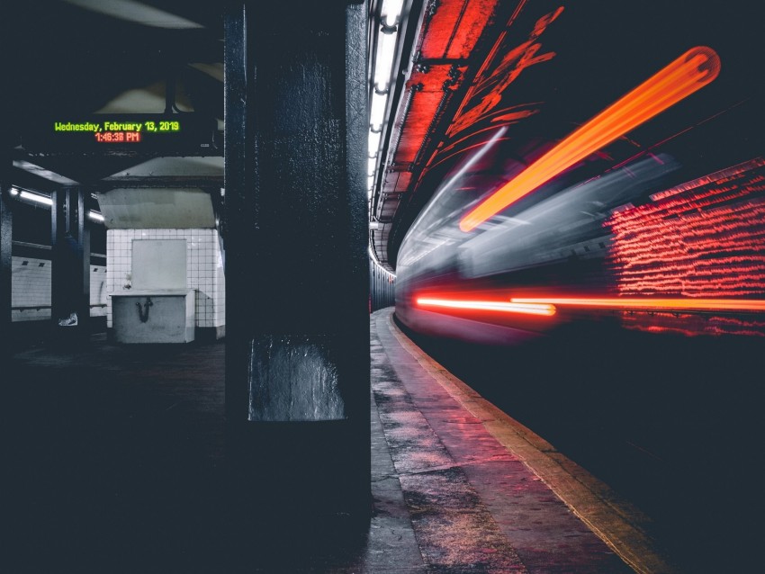 Metro Underground Long Exposure Background