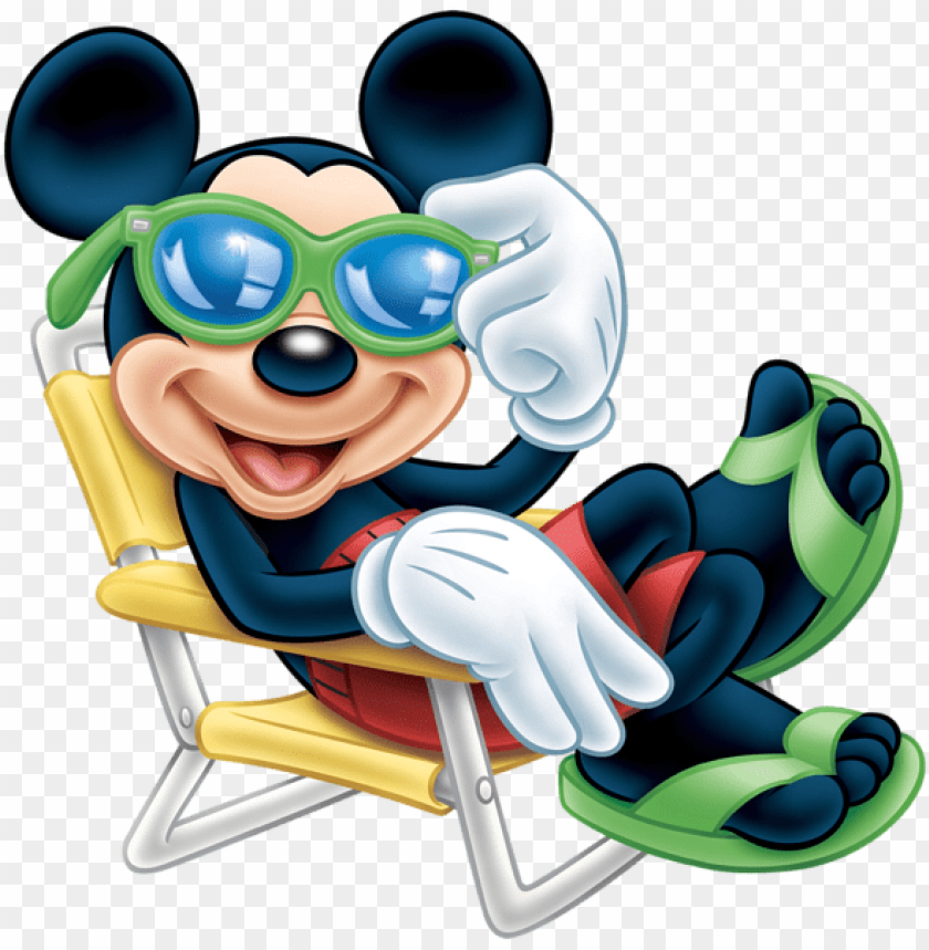 cartoon character, lounging, sunglasses, animated, beach chair, summer fun, playful