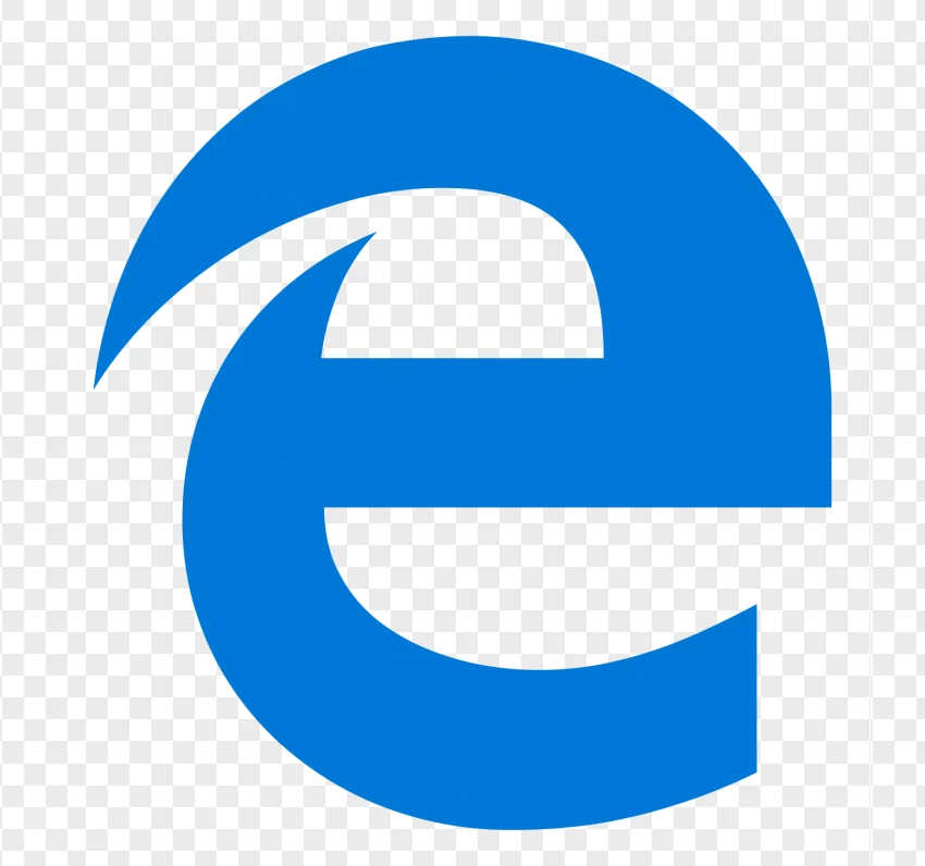 Microsoft Edge Browser Logo PNG Transparent Background