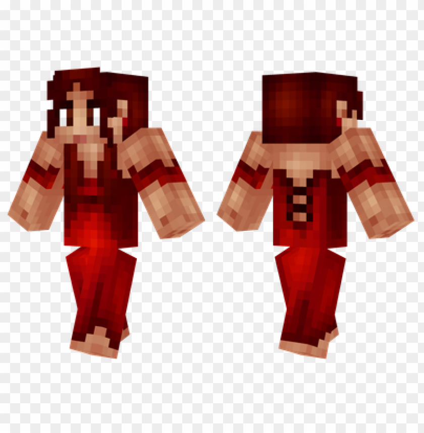 Minecraft skin, pixel art character, red dress, game modification, creative design