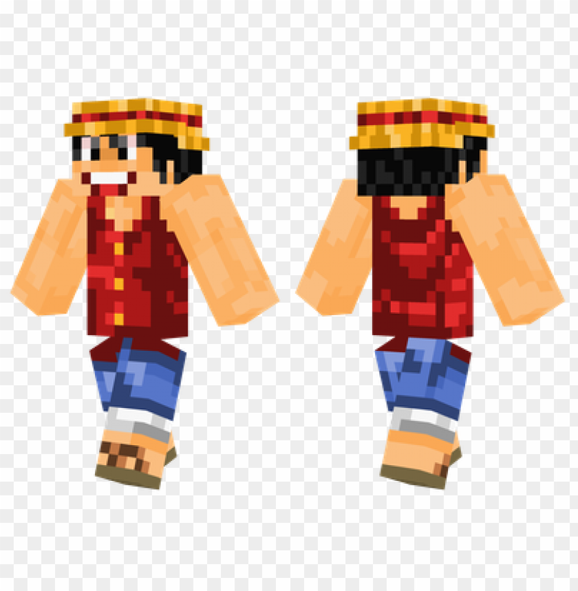 monkey d. luffy skin,minecraft skins, minecraft png, minecraft tv png