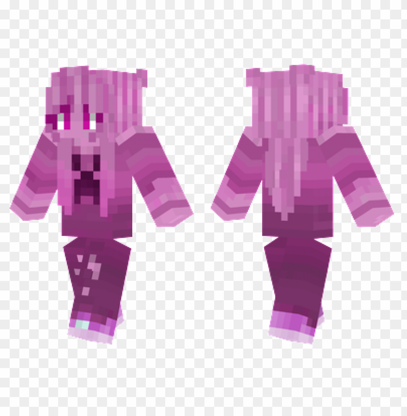 Minecraft Skins Purple Creeper Skin PNG Transparent Background