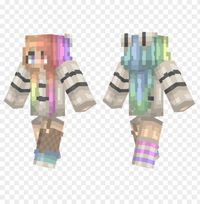 rainbow hair skin,minecraft skins, minecraft, minecraft people png