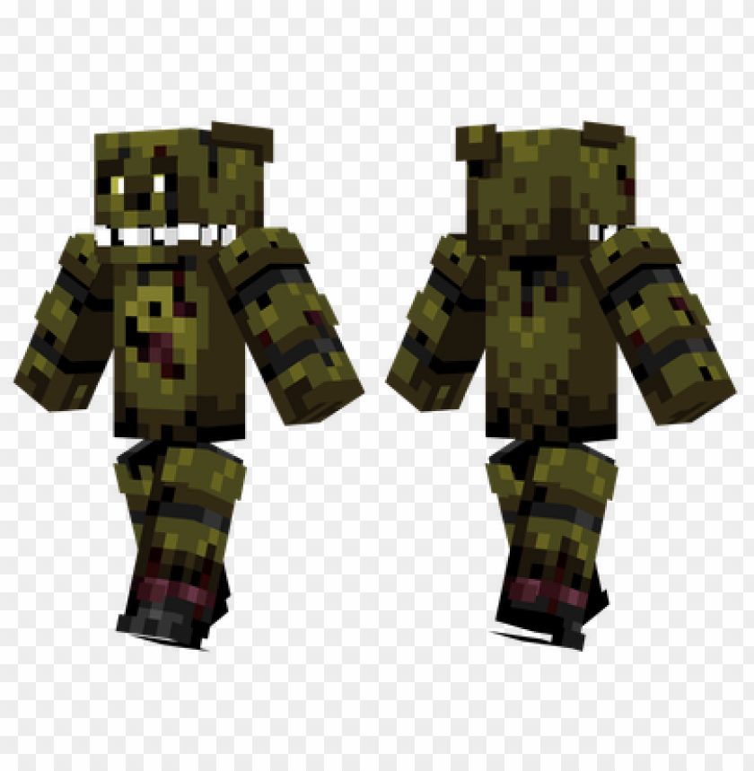 springtrap skin,minecraft skins, minecraft, minecraft games png