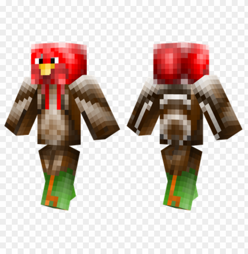 Minecraft character, pixel art, bird costume, gaming avatar, blocky design